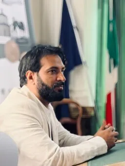 Saifur Rehman, Founder & CEO of EcoFibra, at his desk